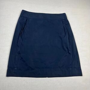 Lida Baday Pencil Skirt Blue Classic Back Zip Office Ready Elastic Waist Size 8